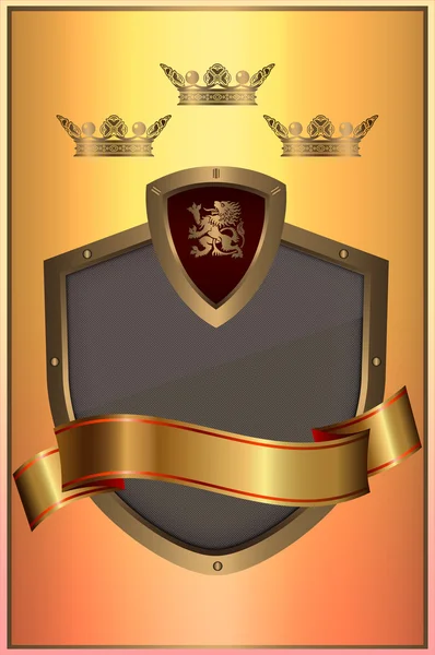 Heraldic shield. — Stock Photo, Image