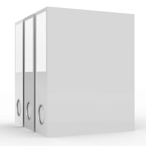 Foldery biurowe izolowane na biało — Zdjęcie stockowe