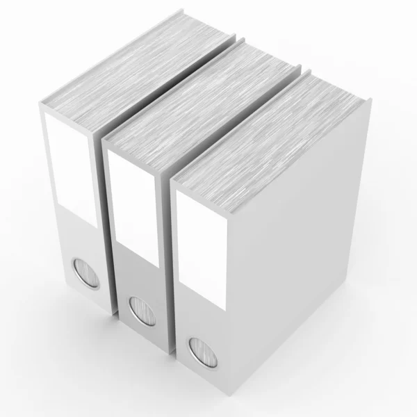 Foldery biurowe izolowane na biało — Zdjęcie stockowe