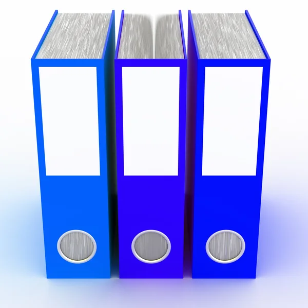 Foldery biurowe izolowane na biało Obraz Stockowy