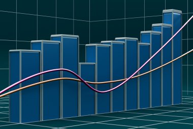 çubuk grafik renkli bloklarla büyüyen