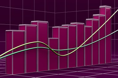 çubuk grafik renkli bloklarla büyüyen