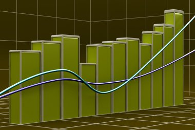 çubuk grafik renkli bloklarla büyüyen