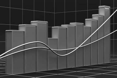 çubuk grafik renkli bloklarla büyüyen