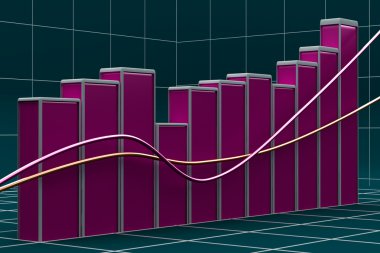 çubuk grafik renkli bloklarla büyüyen