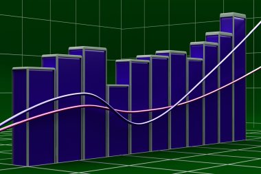 çubuk grafik renkli bloklarla büyüyen