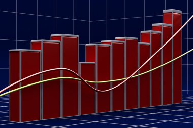 çubuk grafik renkli bloklarla büyüyen