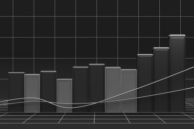 çubuk grafik renkli bloklarla büyüyen