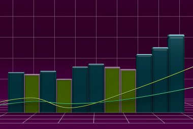 çubuk grafik renkli bloklarla büyüyen