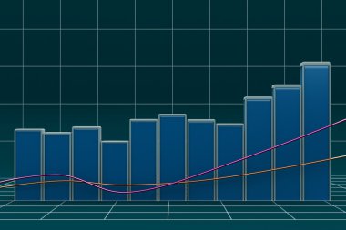 çubuk grafik renkli bloklarla büyüyen