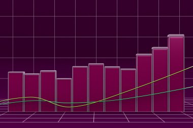 çubuk grafik renkli bloklarla büyüyen