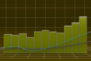 çubuk grafik renkli bloklarla büyüyen