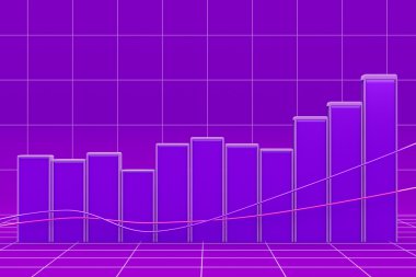 çubuk grafik renkli bloklarla büyüyen