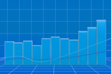 çubuk grafik renkli bloklarla büyüyen