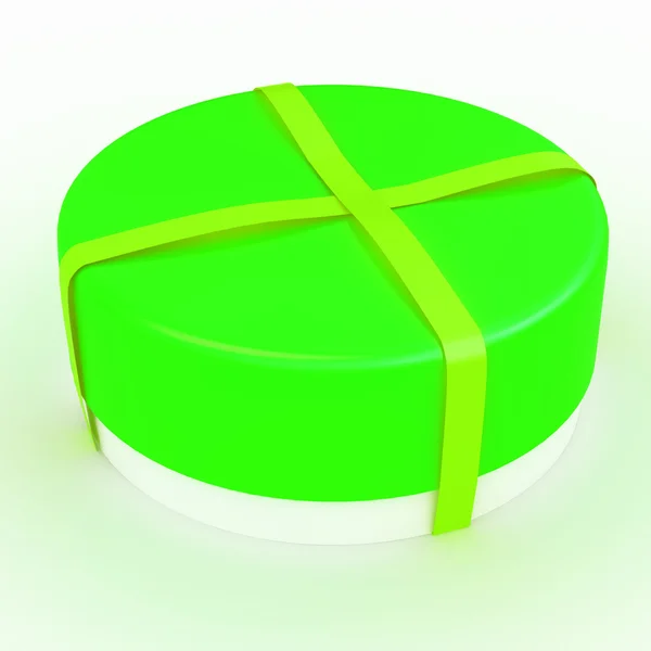 Geschenkbox mit Schleife auf weißem Hintergrund — Stockfoto
