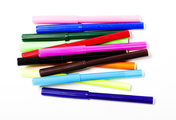 Bright markers on white