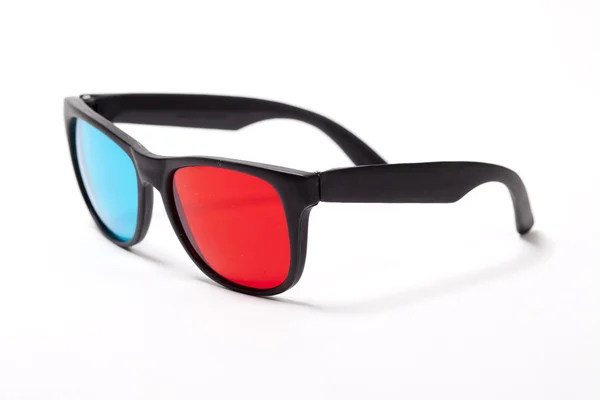 stock image Plastic 3D glasses over white