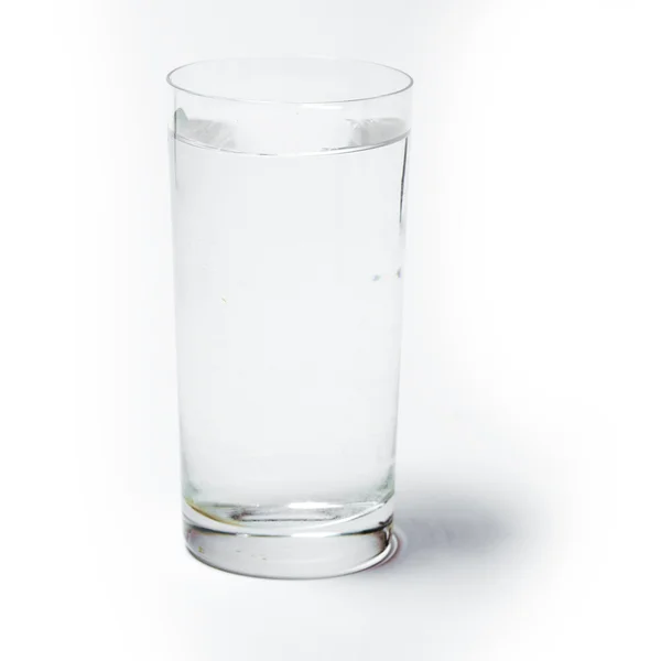 stock image Glass with water on white background