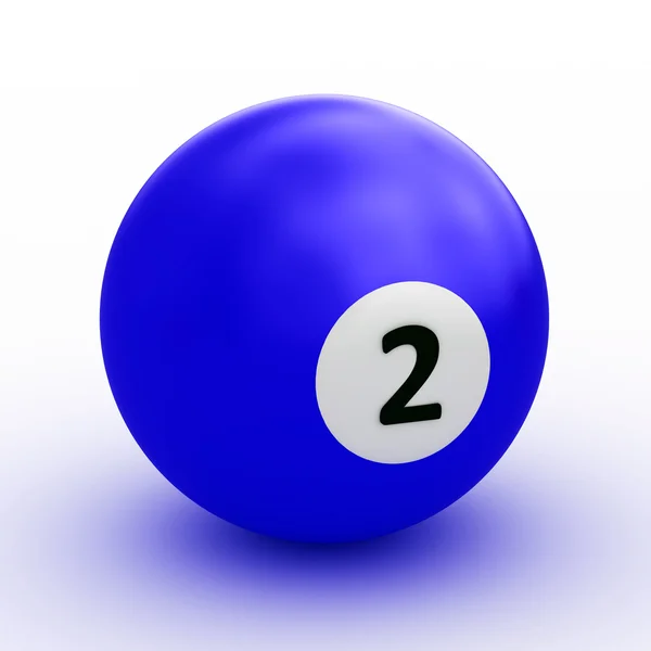 Colorful pool ball over white — Stock Photo, Image