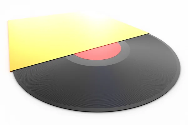 Disco de disco de vinilo negro lp — Foto de Stock