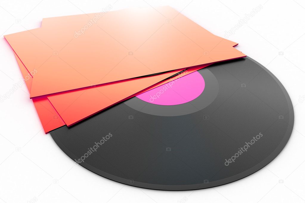 Black vinyl record lp album disc