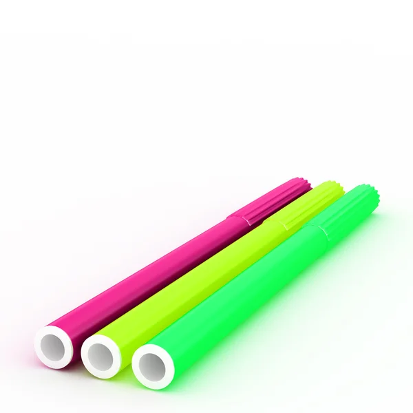 stock image Bright markers on white