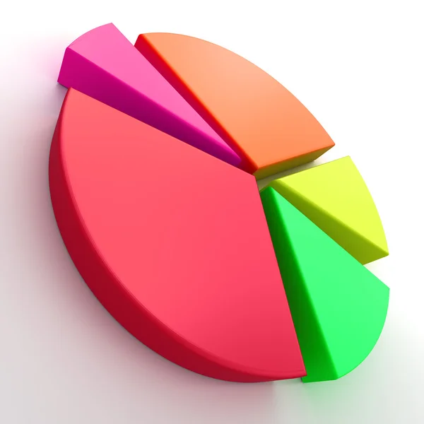 stock image Colorful 3d pie chart graph