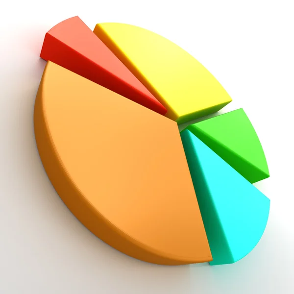 stock image Colorful 3d pie chart graph
