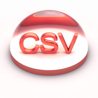 3D tarzı dosya formatı simgesi - csv