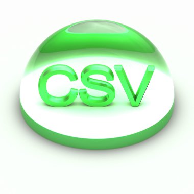 3D Style file format icon - CSV clipart