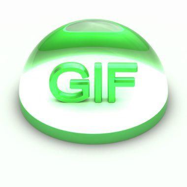 3D Style file format icon - GIF clipart