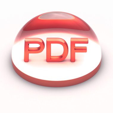 3D tarzı dosya formatı simgesi - pdf