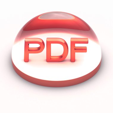 3D Style file format icon - PDF clipart