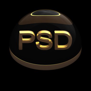 3D tarzı dosya formatı simgesi - psd