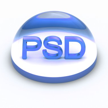 3D tarzı dosya formatı simgesi - psd