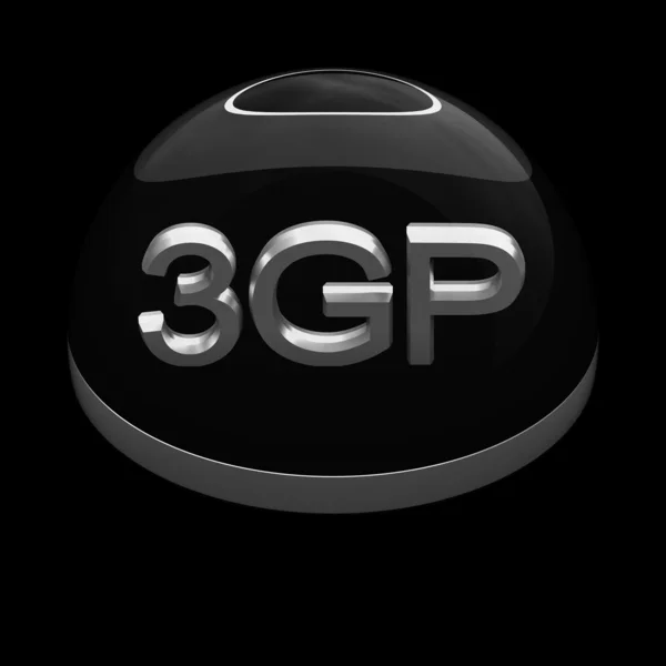 3D styl pliku formatu ikona - 3gp — Zdjęcie stockowe