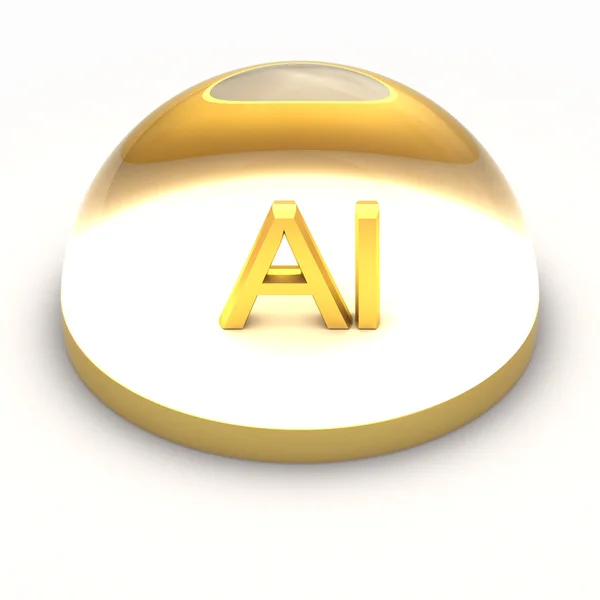 Icono de formato de archivo 3D Style - AI — Foto de Stock