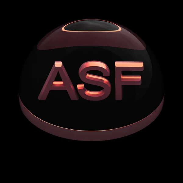 Icono de formato de archivo 3D Style - ASF — Foto de Stock