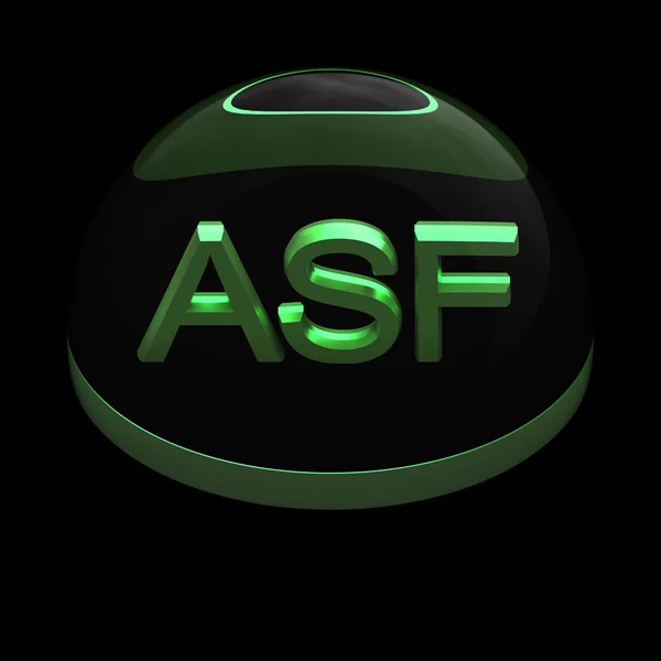 3D souboru formát ikona stylu - asf — Stock fotografie