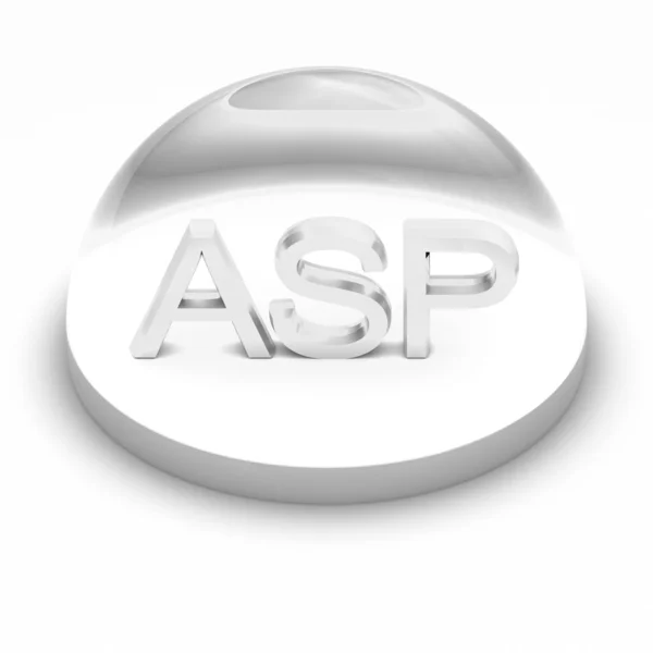 Symbol für das Dateiformat im 3D-Stil - asp — Stockfoto