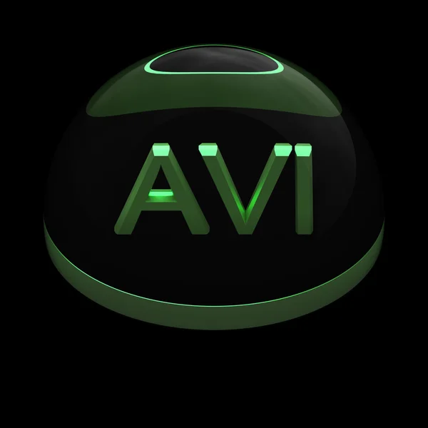Icono de formato de archivo 3D Style - AVI —  Fotos de Stock
