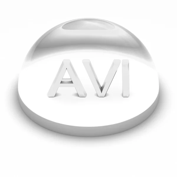 3D souboru formát ikona stylu - avi — Stock fotografie