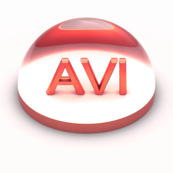 Ícone de formato de arquivo 3D Style - AVI — Fotografia de Stock