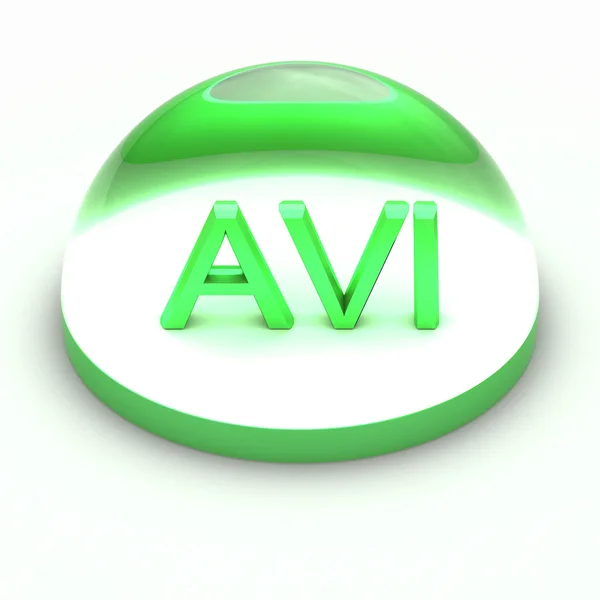 Ícone de formato de arquivo 3D Style - AVI — Fotografia de Stock