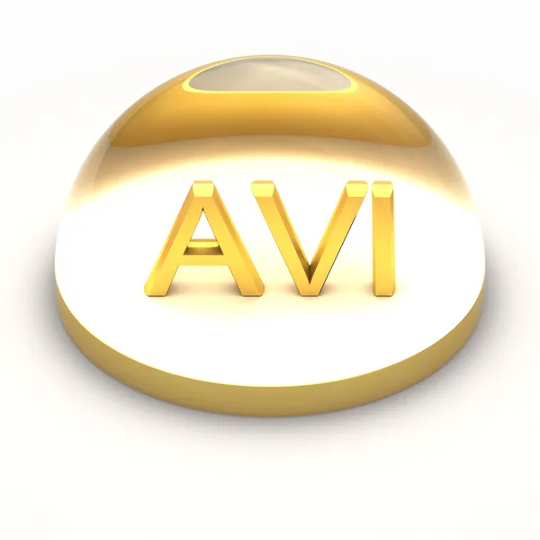 Symbol für das Dateiformat im 3D-Stil - avi — Stockfoto