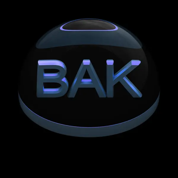 Ícone de formato de arquivo de estilo 3D - BAK — Fotografia de Stock