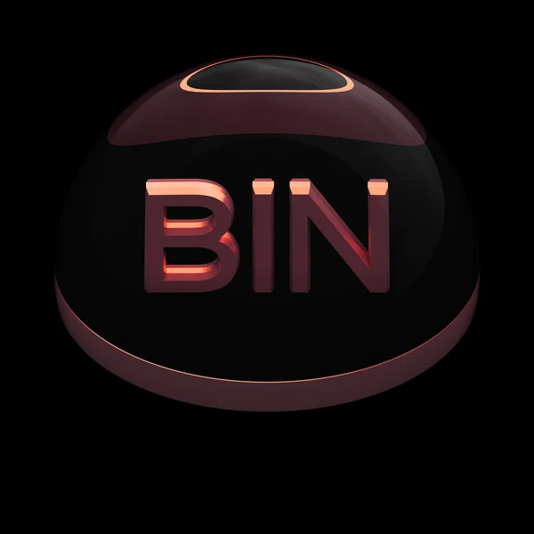3D στυλ εικονίδιο μορφή αρχείου - bin — Φωτογραφία Αρχείου