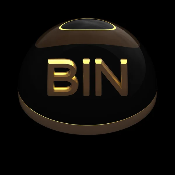 3D Style file format icon - BIN — Stock Photo, Image