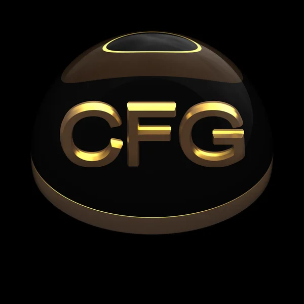 Ícone de formato de arquivo de estilo 3D - CFG — Fotografia de Stock