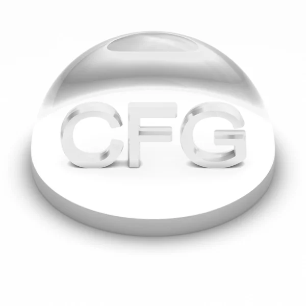 3D Style file format icon - CFG — Stock Photo, Image